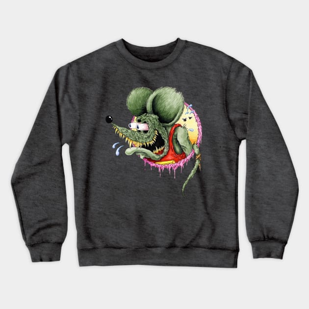 Classic Rat Fink Crewneck Sweatshirt by ScottBokma